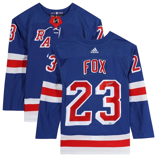 Adam Fox Signed New York Rangers Blue Jersey | Authenticated