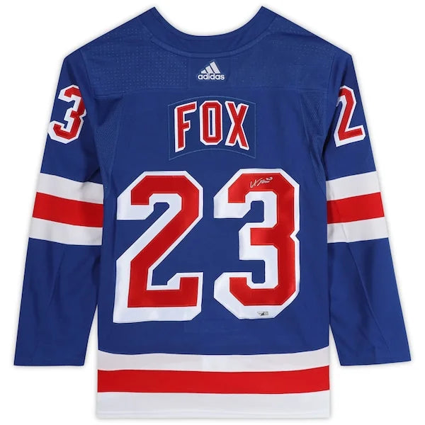 Adam Fox Signed New York Rangers Blue Jersey | Authenticated