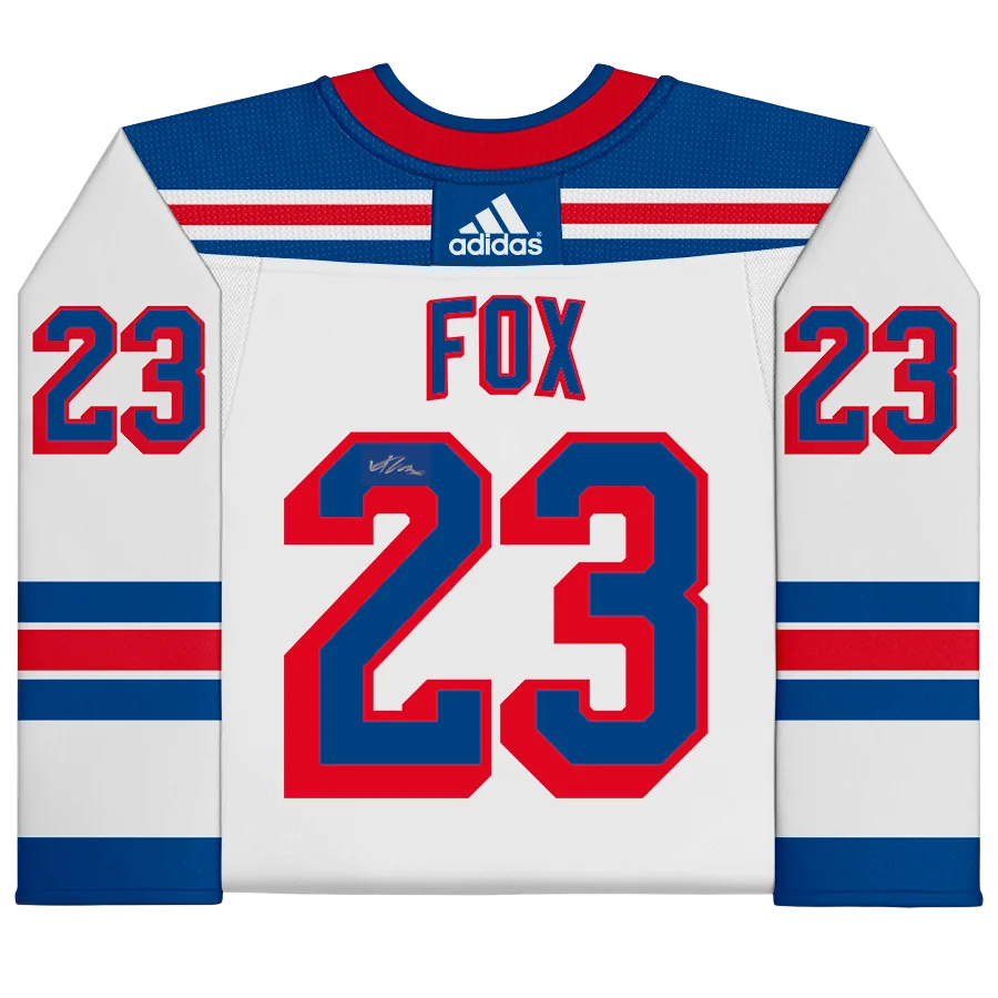 Adam Fox Signed New York Rangers Adidas Jersey | White