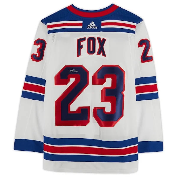 Adam Fox Signed New York Rangers Adidas Jersey | White