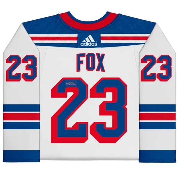 Adam Fox Signed New York Rangers Adidas Jersey | White