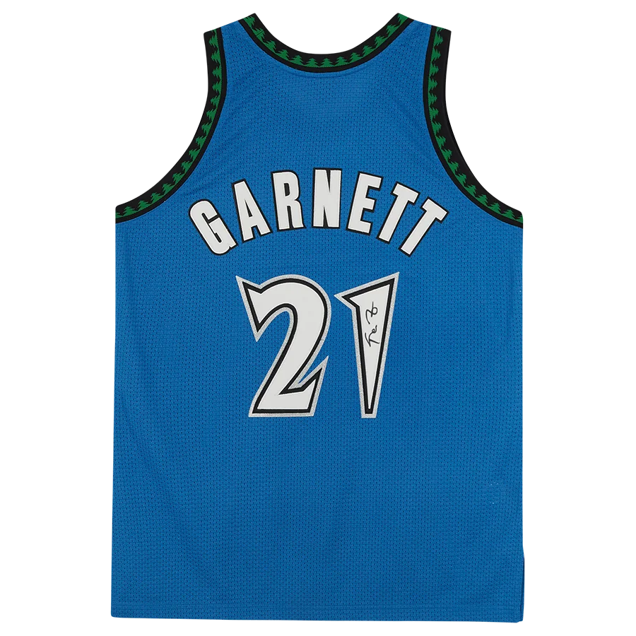 Kevin Garnett Signed Minnesota Timberwolves Jersey | Green Mitchell & Ness