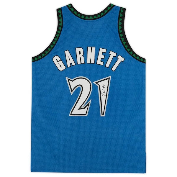 Kevin Garnett Signed Minnesota Timberwolves Jersey | Green Mitchell & Ness