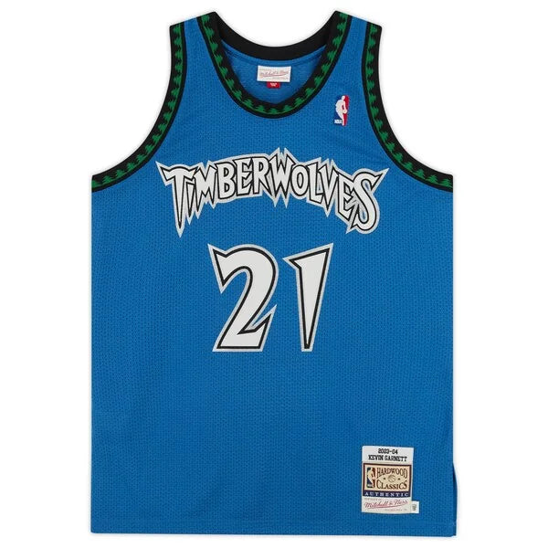 Kevin Garnett Signed Minnesota Timberwolves Jersey | Green Mitchell & Ness