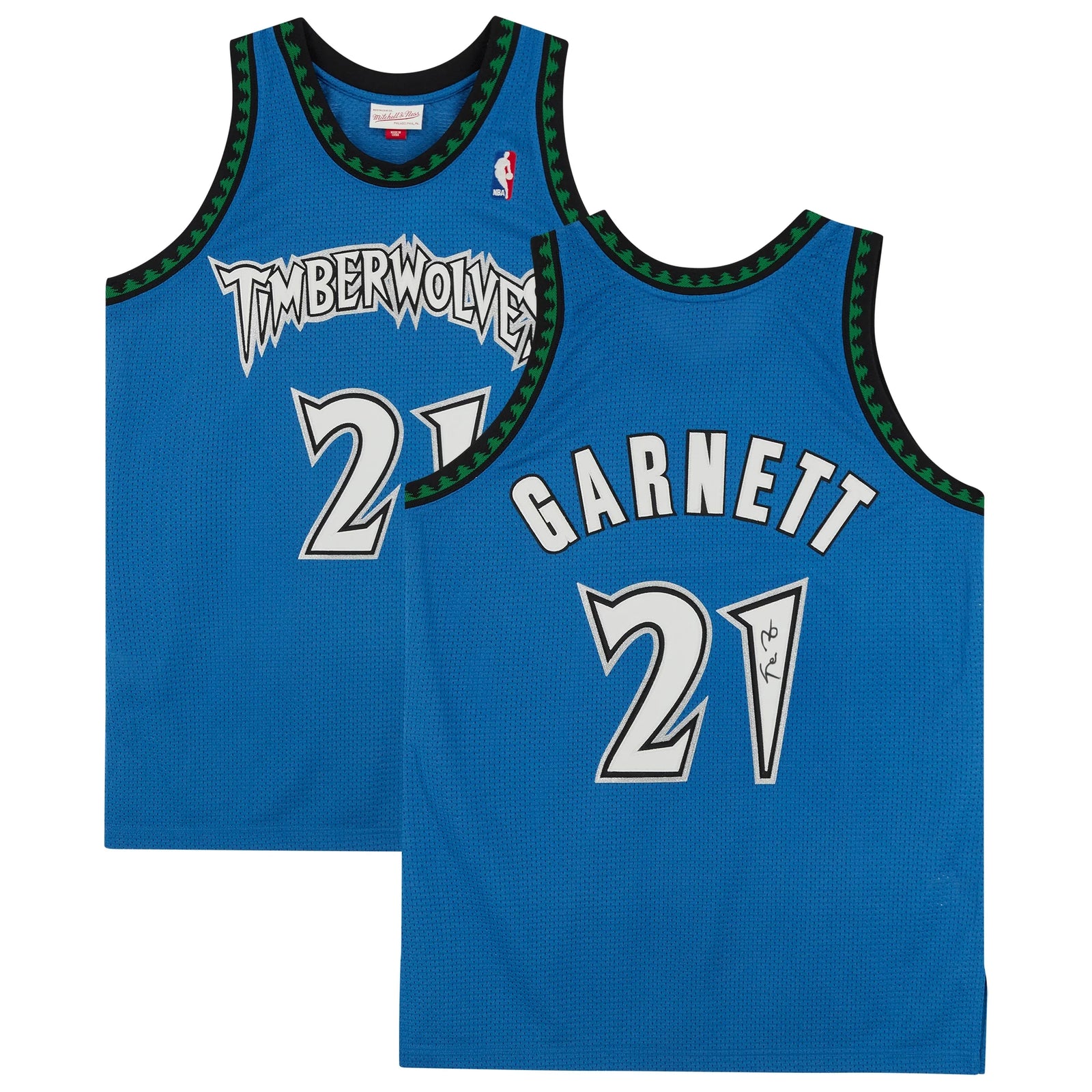 Kevin Garnett Signed Minnesota Timberwolves Jersey | Green Mitchell & Ness