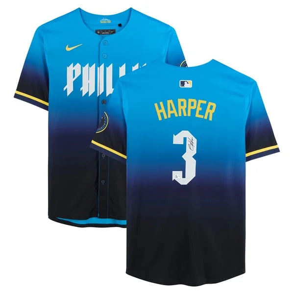 Bryce Harper Signed Philadelphia Phillies City Connect Jersey | MLB | WJRSYHA0233