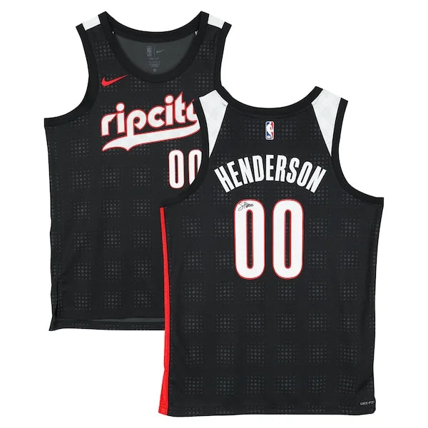 Scoot Henderson Signed Portland Trail Blazers Nike 2024-25 City Edition Jersey | Authentic