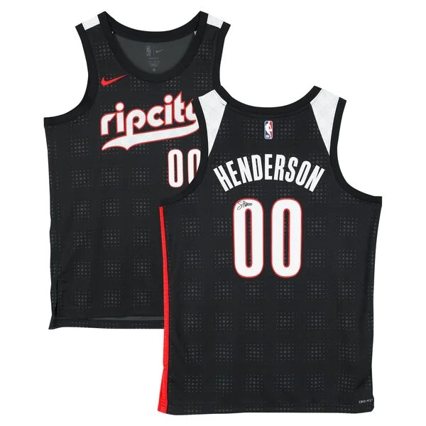 Scoot Henderson Signed Portland Trail Blazers Nike 2024-25 City Edition Jersey | Authentic