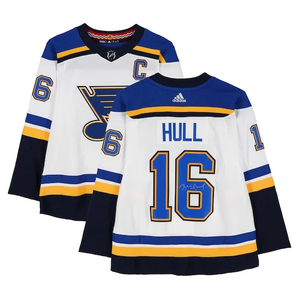 Brett Hull Signed St. Louis Blues White Adidas Jersey | Authenticated