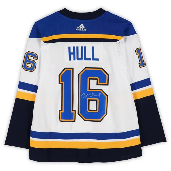 Brett Hull Signed St. Louis Blues White Adidas Jersey | Authenticated