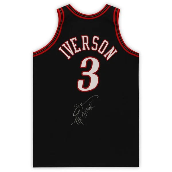 1997 Allen Iverson Signed Philadelphia 76ers Jersey | The Answer Inscription