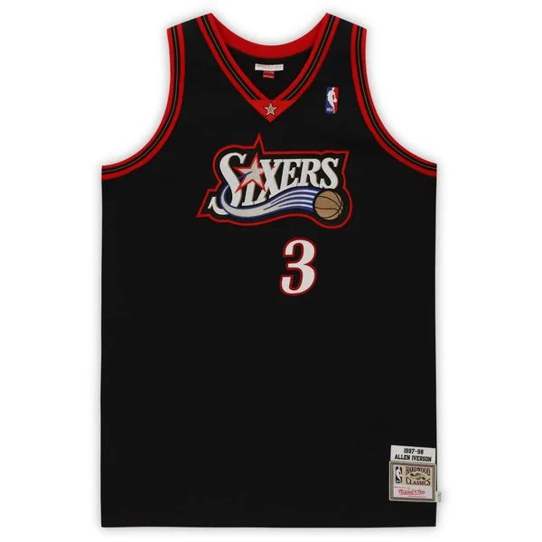 1997 Allen Iverson Signed Philadelphia 76ers Jersey | The Answer Inscription