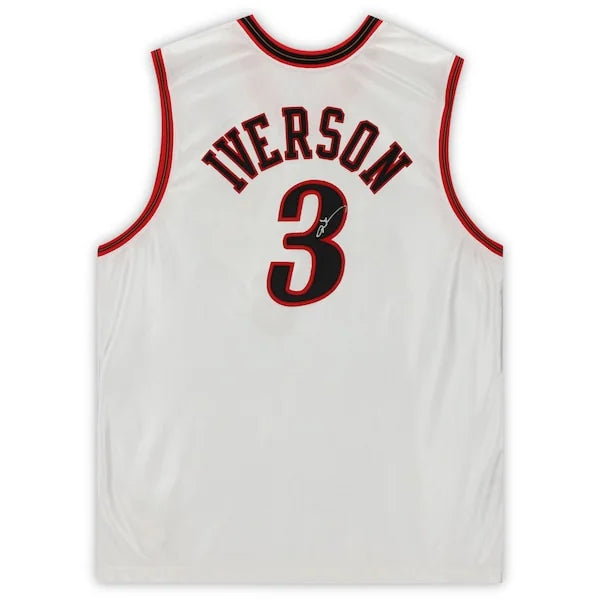Allen Iverson Philadelphia 76ers Autographed White 2000-01 Mitchell & Ness Authentic Jersey - S2