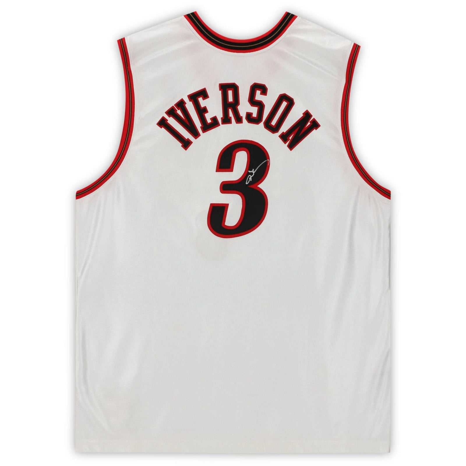 Allen Iverson Philadelphia 76ers Autographed White 2000-01 Mitchell & Ness Authentic Jersey - S2