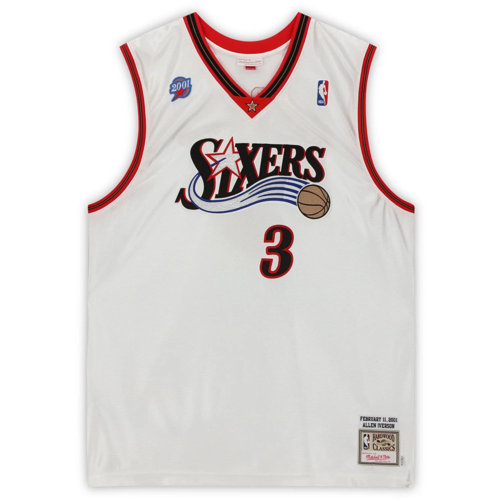 Allen Iverson Philadelphia 76ers Autographed White 2000-01 Mitchell & Ness Authentic Jersey - S2