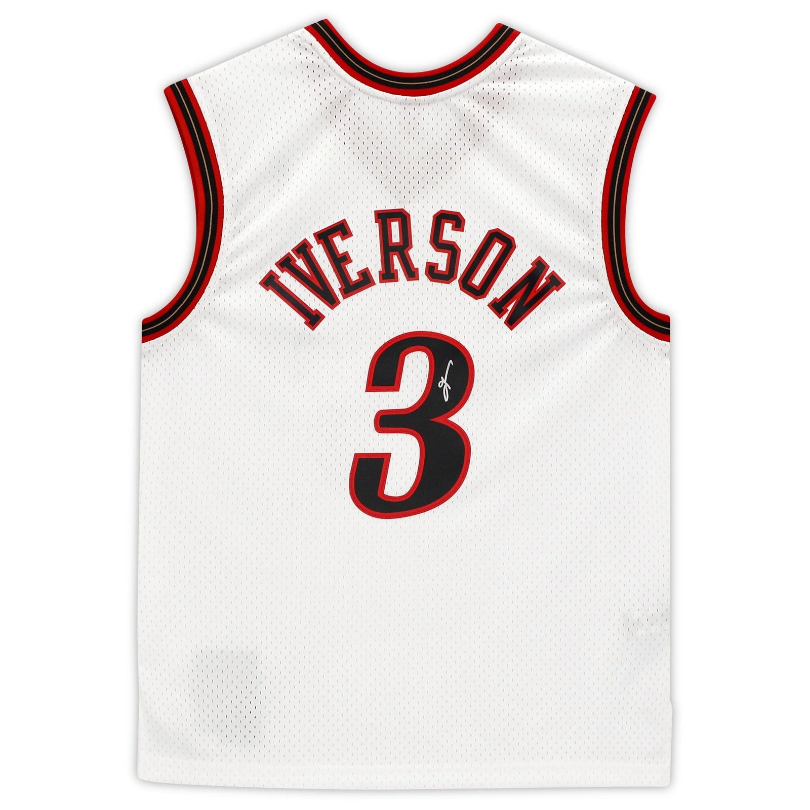 Allen Iverson Signed Philadelphia 76ers Mitchell & Ness Jersey | 2000-2001 White Swingman