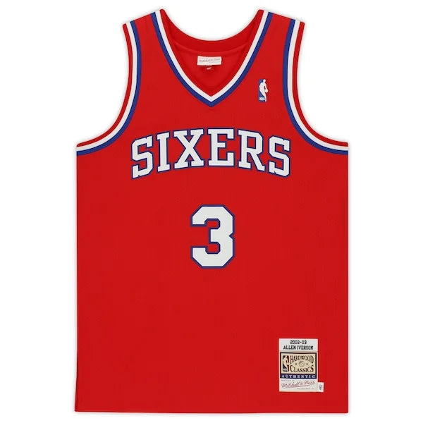 Allen Iverson Signed Philadelphia 76ers Jersey | 2002-03 Mitchell & Ness