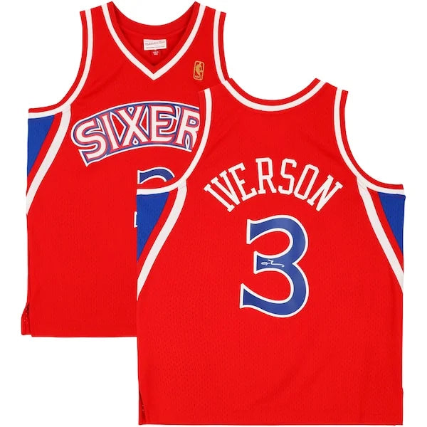 Allen Iverson Signed Philadelphia 76ers Jersey | 1996-1997 Mitchell & Ness