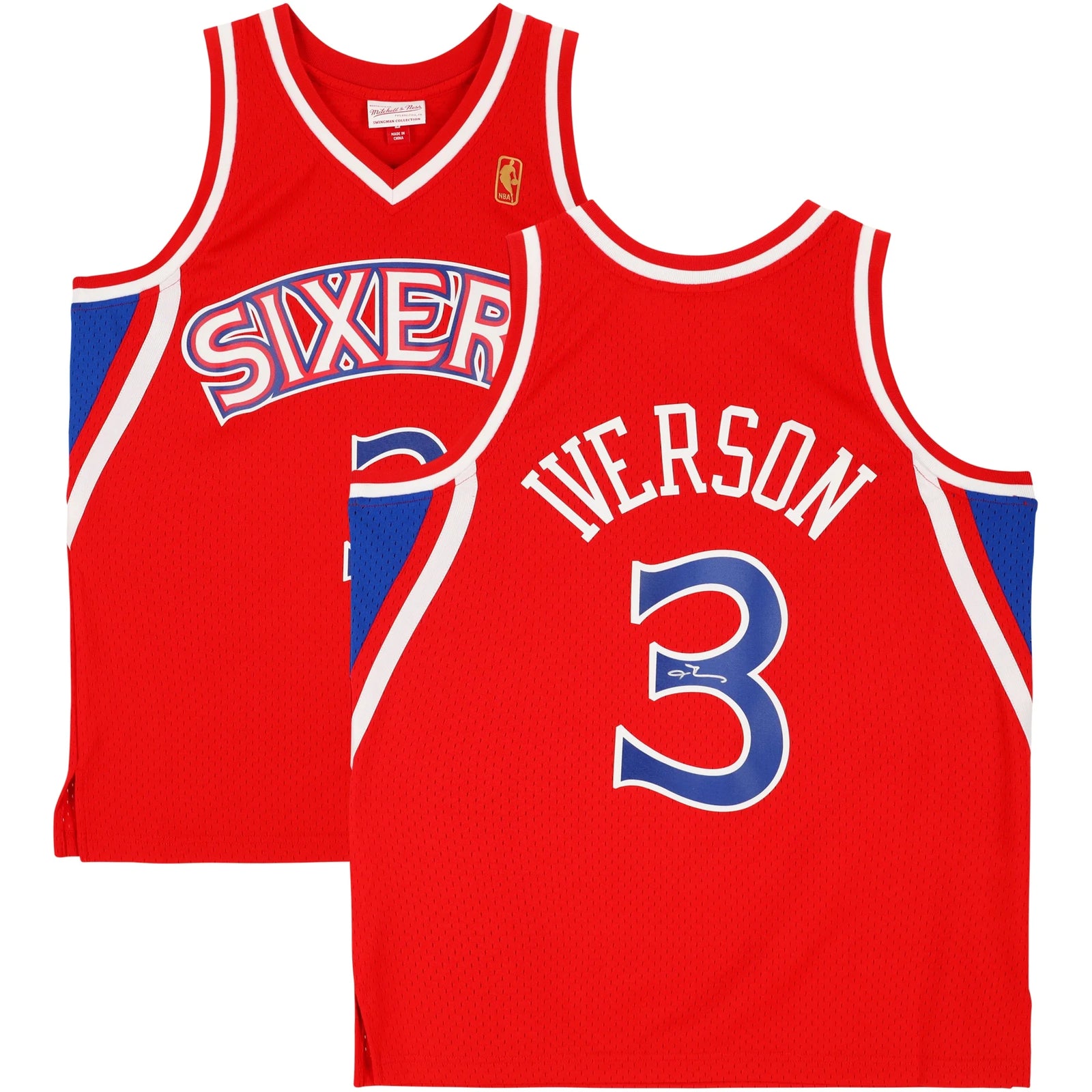 Allen Iverson Signed Philadelphia 76ers Jersey | 1996-1997 Mitchell & Ness