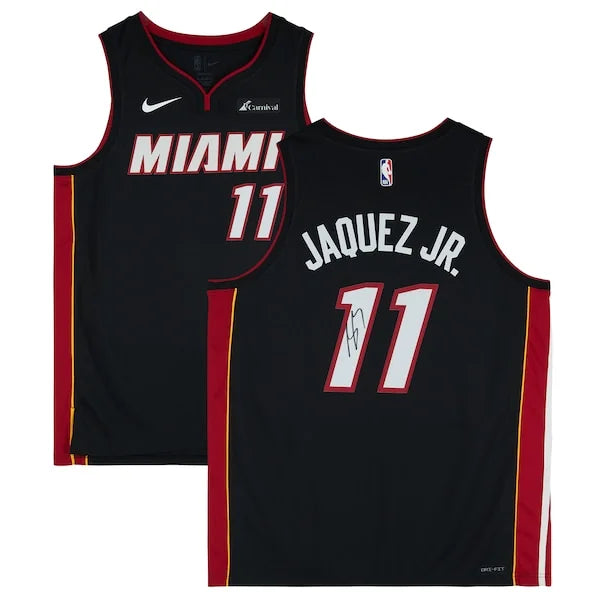 Jaime Jaquez Jr. Signed Miami Heat Black Icon Jersey | Authenticated