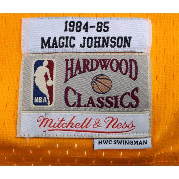 Magic Johnson Signed Los Angeles Lakers Gold Jersey | Mitchell & Ness | WJRSYJO0067