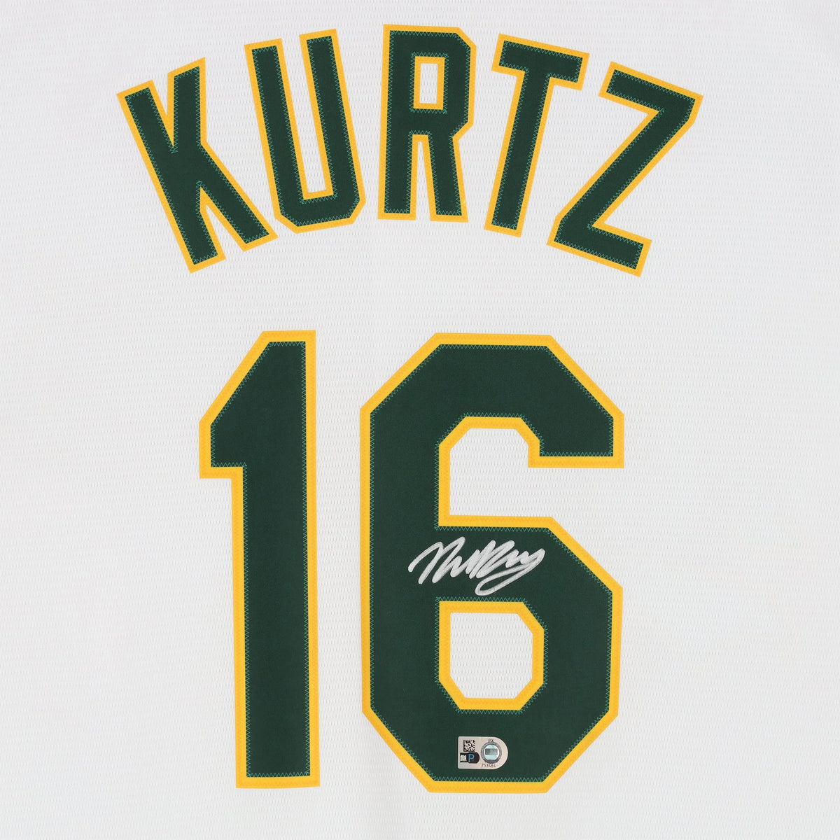 Nick Kurtz Signed Athletics White Jersey | MLB Authenticated | WJRSYKU0116
