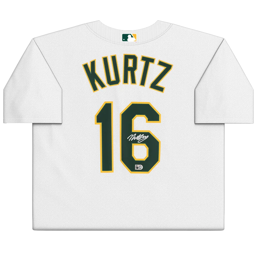 Nick Kurtz Signed Athletics White Jersey | MLB Authenticated | WJRSYKU0116
