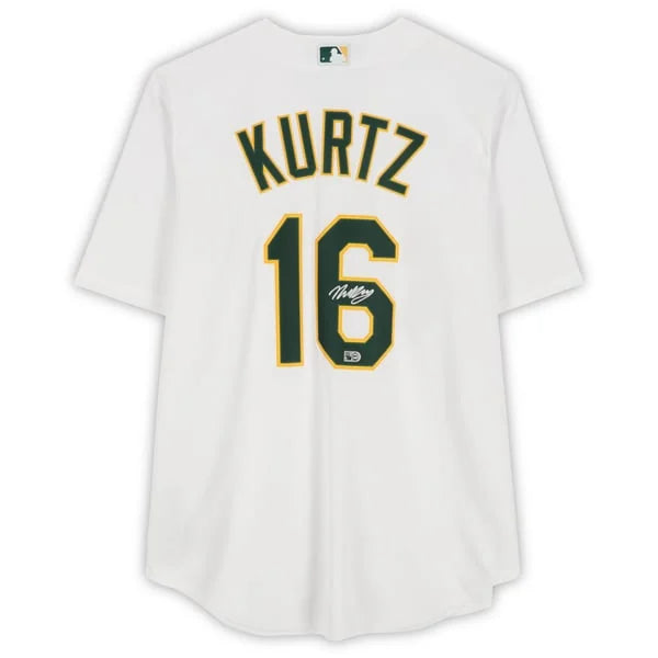 Nick Kurtz Signed Athletics White Jersey | MLB Authenticated | WJRSYKU0116