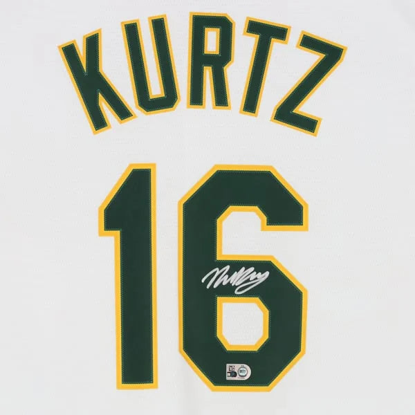 Nick Kurtz Signed Athletics White Jersey | MLB Authenticated | WJRSYKU0116