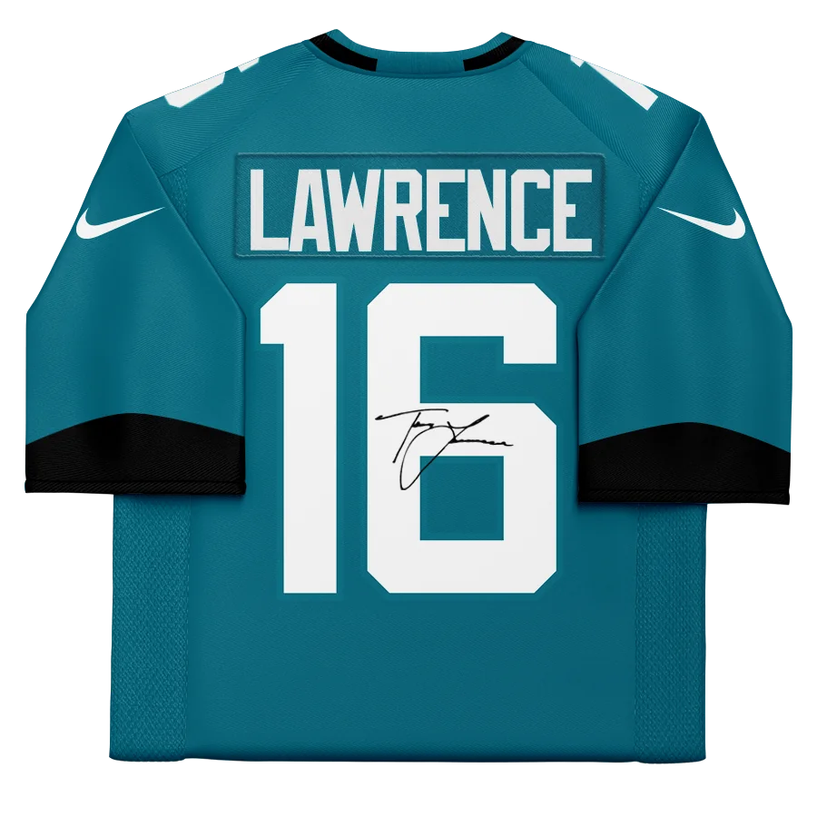 Trevor Lawrence Signed Jaguars Teal Nike Elite Jersey | Authenticated | WJRSYLA0102