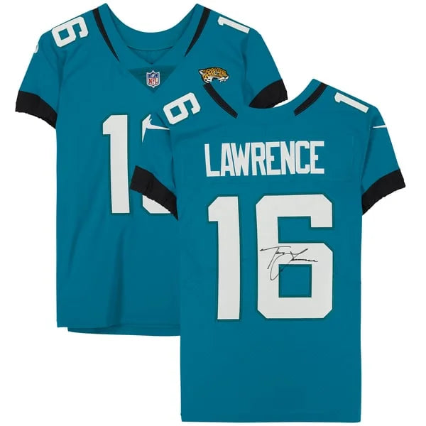 Trevor Lawrence Signed Jaguars Teal Nike Elite Jersey | Authenticated | WJRSYLA0102