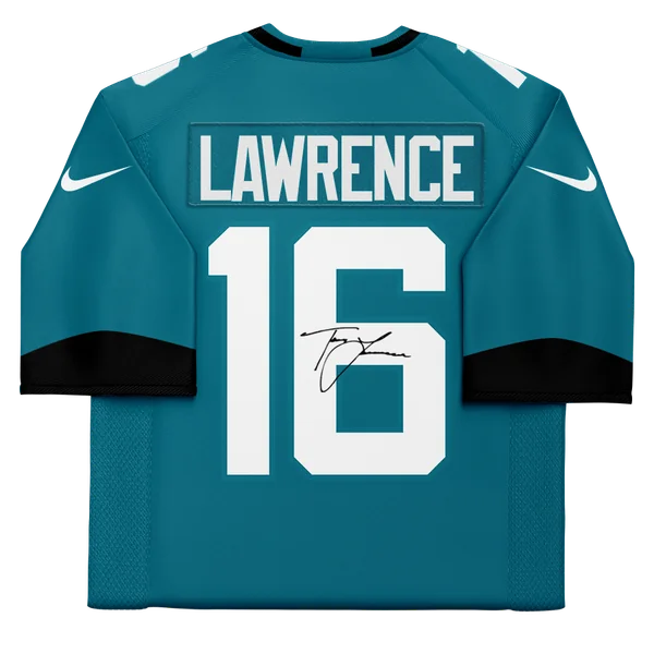 Trevor Lawrence Signed Jaguars Teal Nike Elite Jersey | Authenticated | WJRSYLA0102