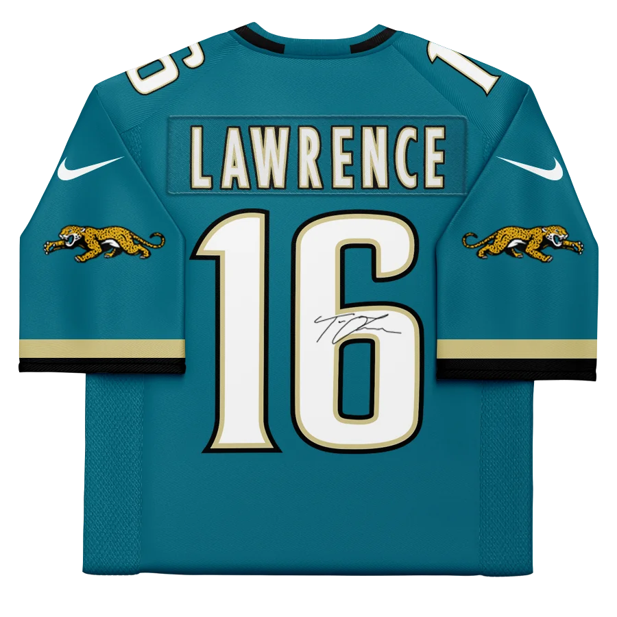 Trevor Lawrence Signed Jacksonville Jaguars Teal Throwback Jersey | WJRSYLA0160