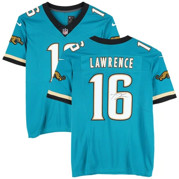 Trevor Lawrence Signed Jacksonville Jaguars Teal Throwback Jersey | WJRSYLA0160