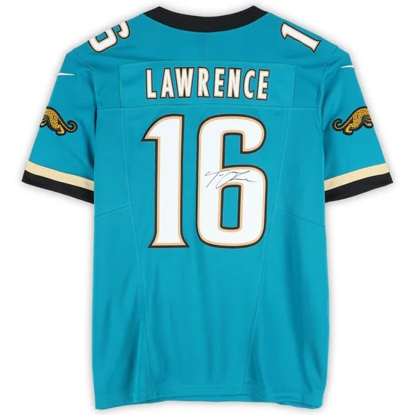 Trevor Lawrence Signed Jacksonville Jaguars Teal Throwback Jersey | WJRSYLA0160