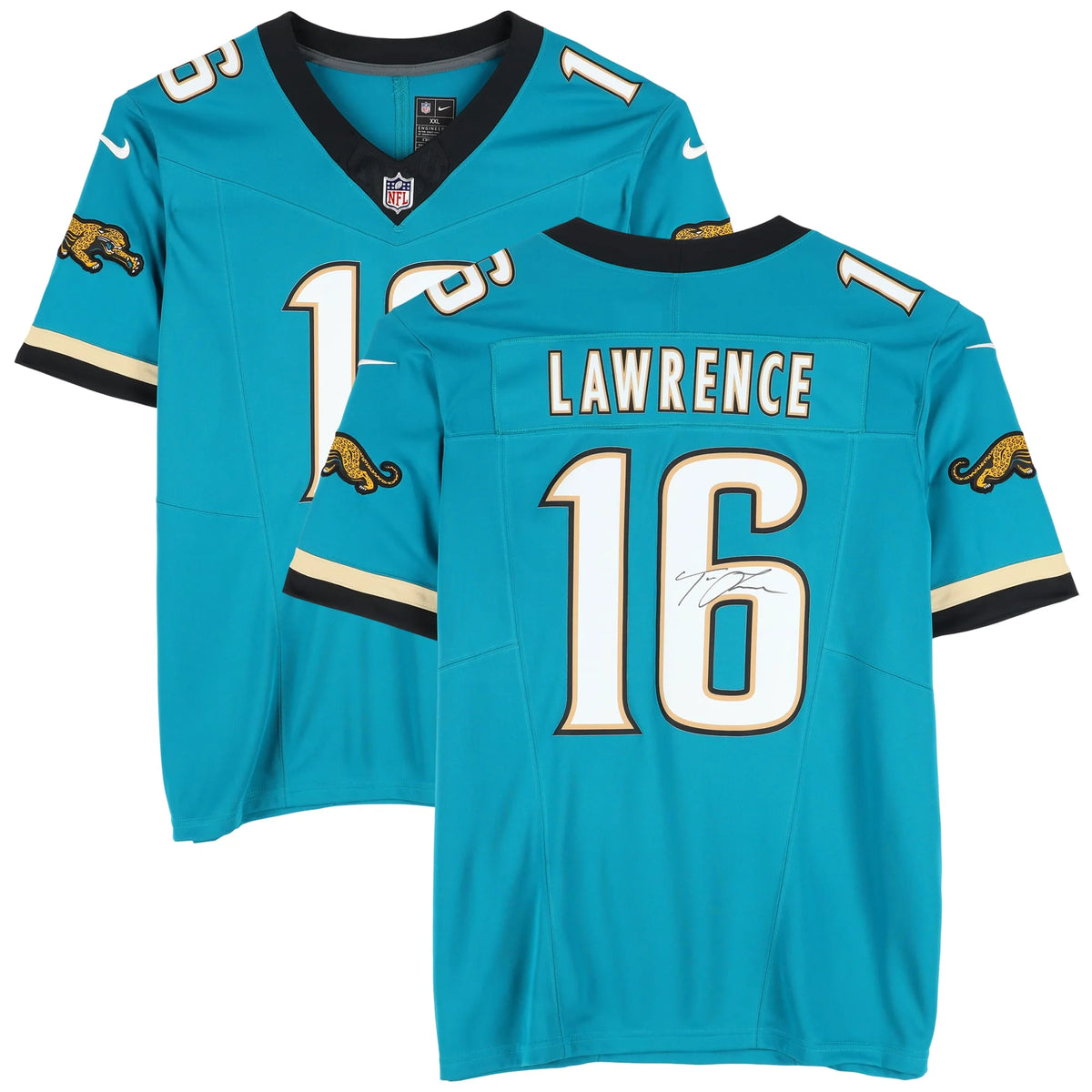 Trevor Lawrence Signed Jacksonville Jaguars Teal Throwback Jersey | WJRSYLA0160