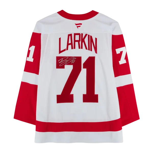 Dylan Larkin Signed Detroit Red Wings White Jersey | Authenticated