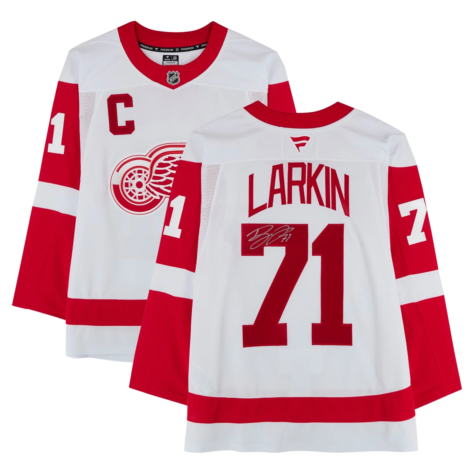 Dylan Larkin Signed Detroit Red Wings White Jersey | Authenticated