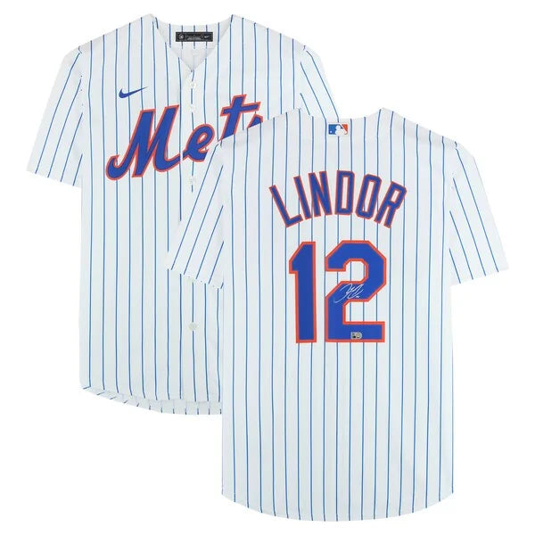 Francisco Lindor Signed Mets White Nike Jersey | MLB Authenticated