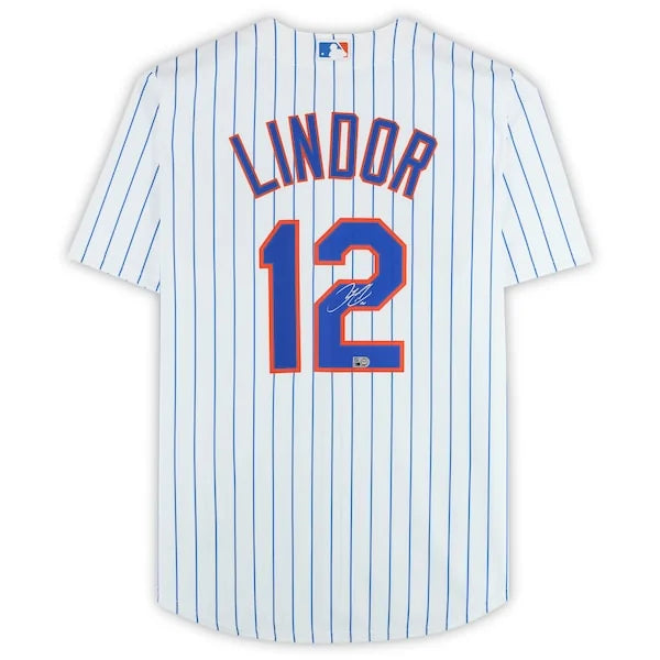 Francisco Lindor Signed Mets White Nike Jersey | MLB Authenticated