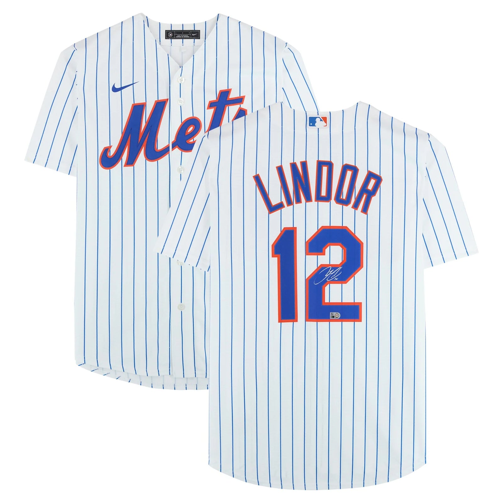 Francisco Lindor Signed Mets White Nike Jersey | MLB Authenticated