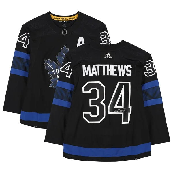 Auston Matthews Signed Toronto Maple Leafs Black Alternate Jersey | Authenticated