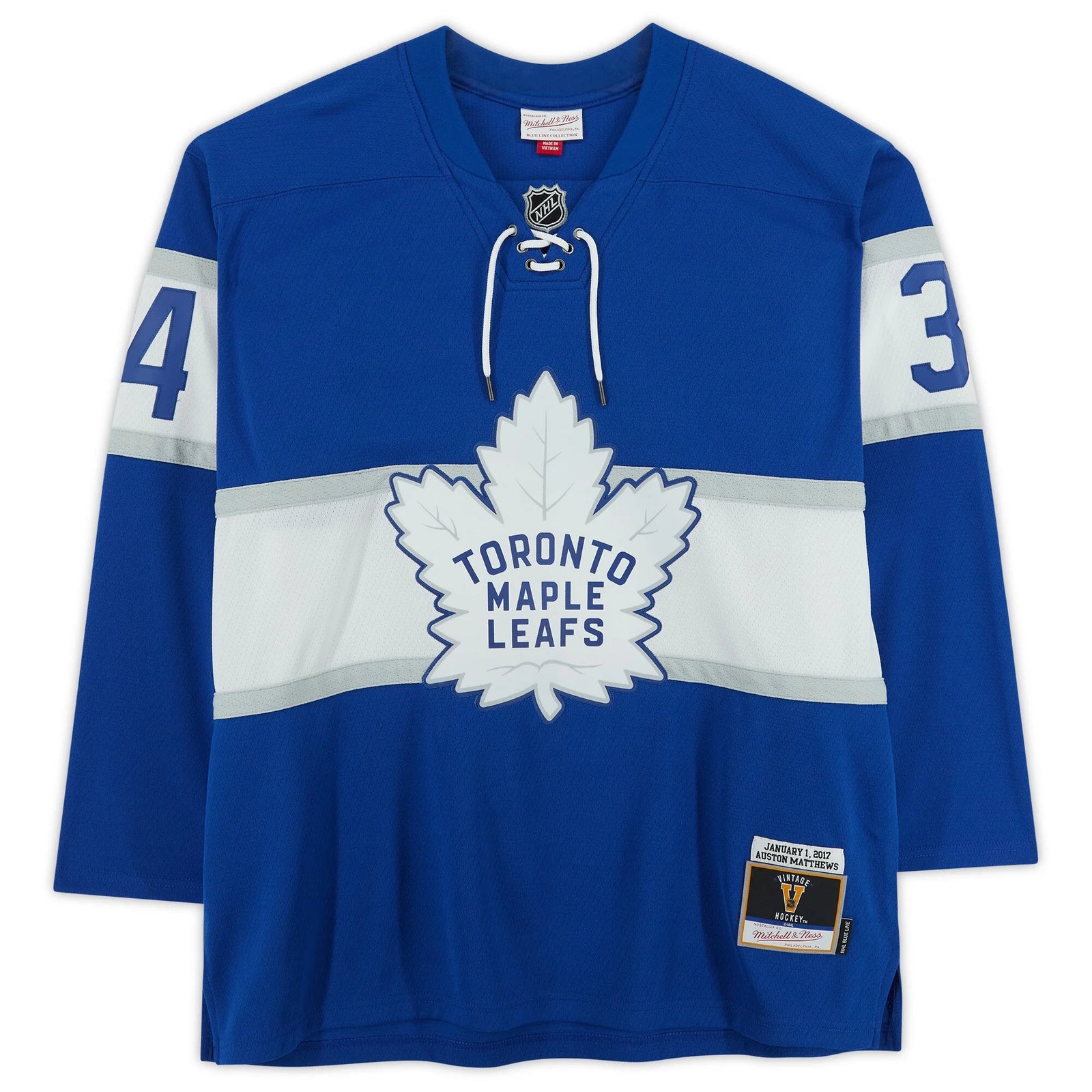Auston Matthews Signed 2017 NHL Centennial Classic Jersey | Toronto Maple Leafs