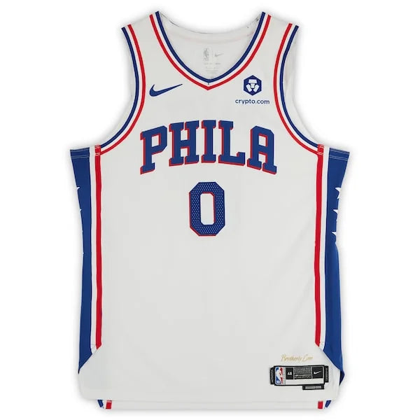 Tyrese Maxey Signed Philadelphia 76ers White Nike Jersey | Authenticated