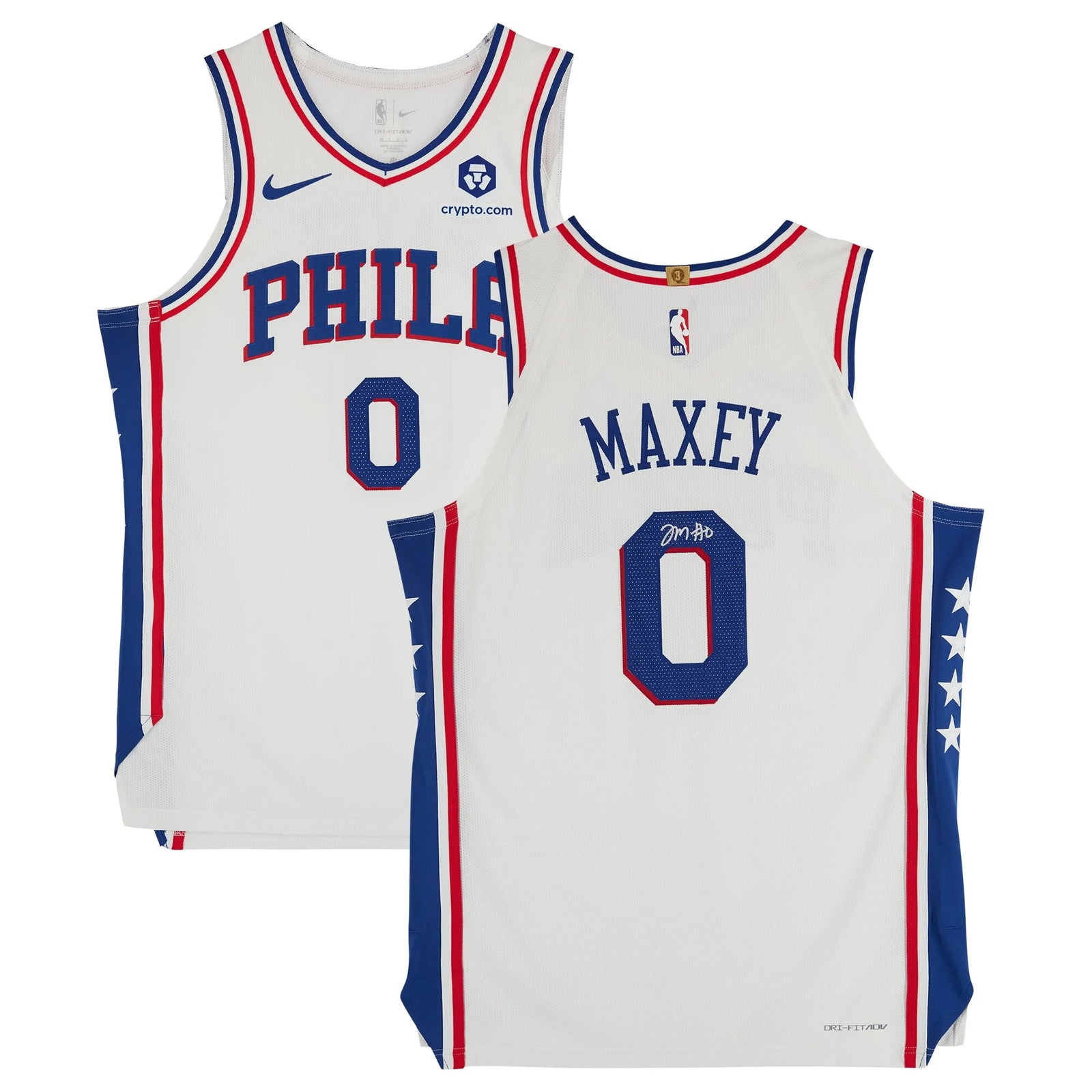 Tyrese Maxey Signed Philadelphia 76ers White Nike Jersey | Authenticated