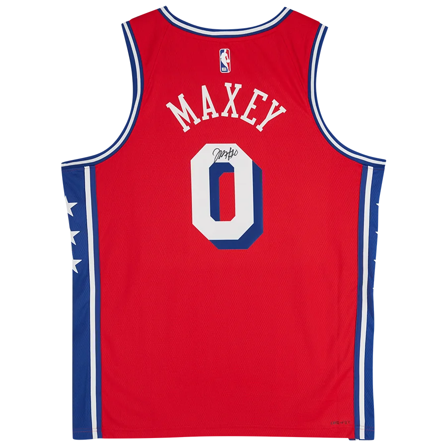 Tyrese Maxey Philadelphia 76ers Autographed Jordan Brand Red 2022-23 | WJRSYMA0818