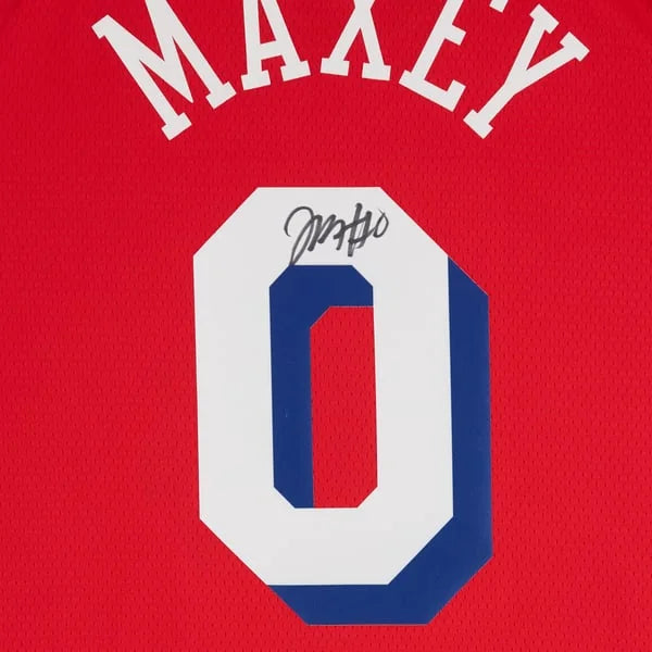 Tyrese Maxey Philadelphia 76ers Autographed Jordan Brand Red 2022-23 | WJRSYMA0818