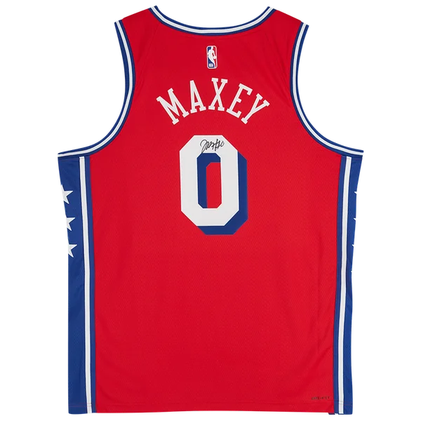 Tyrese Maxey Philadelphia 76ers Autographed Jordan Brand Red 2022-23 | WJRSYMA0818