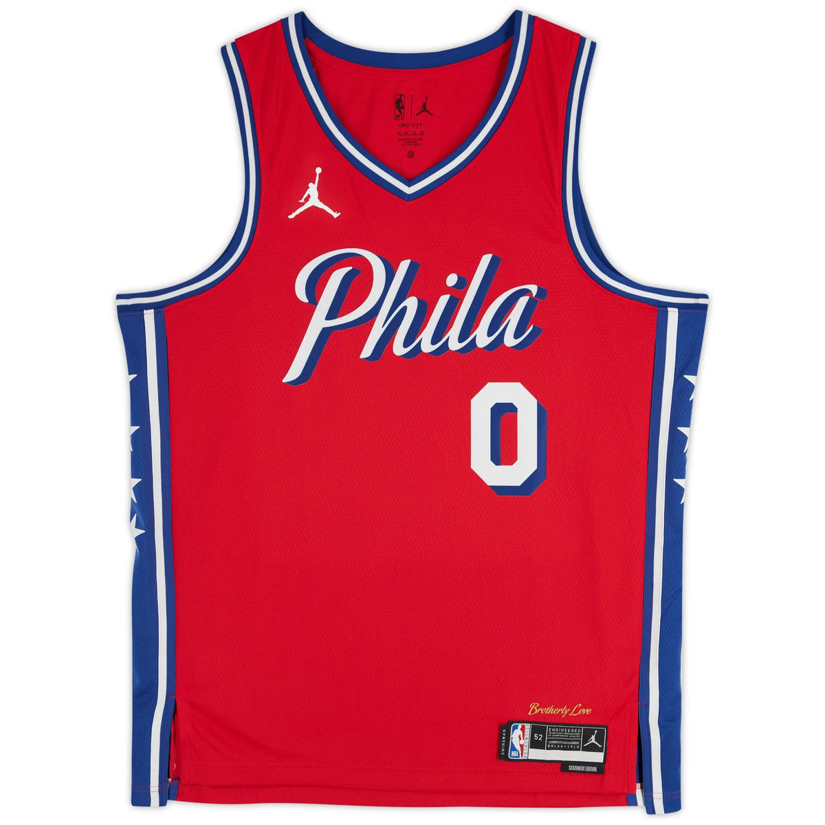 Tyrese Maxey Philadelphia 76ers Autographed Jordan Brand Red 2022-23 | WJRSYMA0818