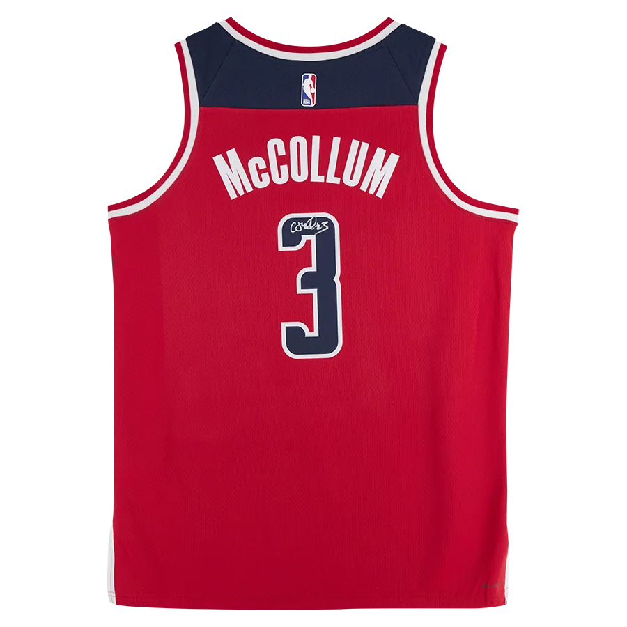 CJ McCollum Signed Washington Wizards Nike Red Icon Jersey | Authenticated | WJRSYMC0207